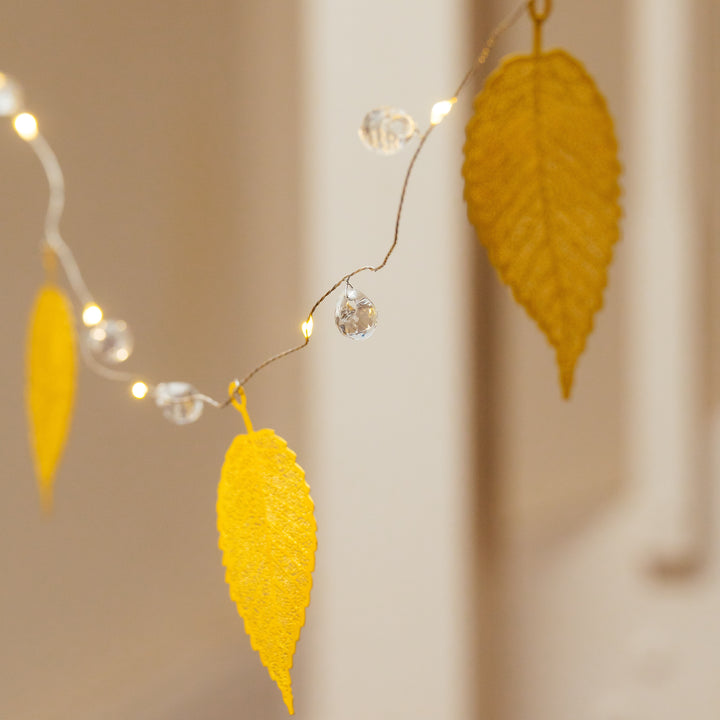 20 LED Micro Golden Leaves