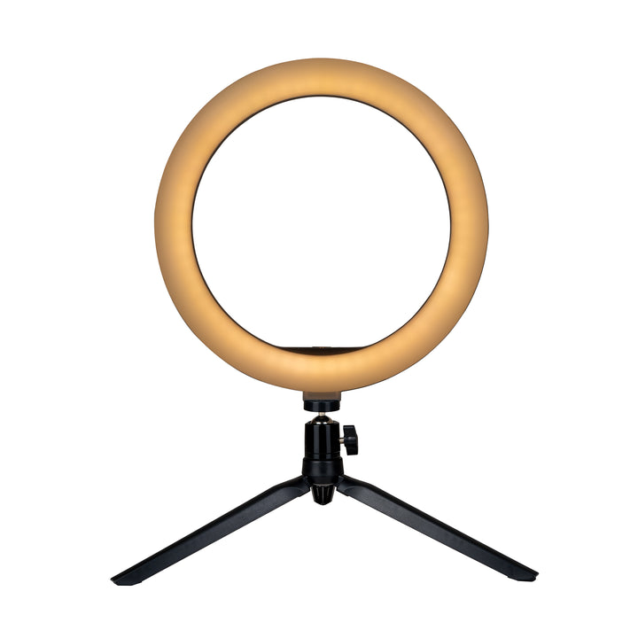 10 Inch LED Ring Light positioned on a tripod stand