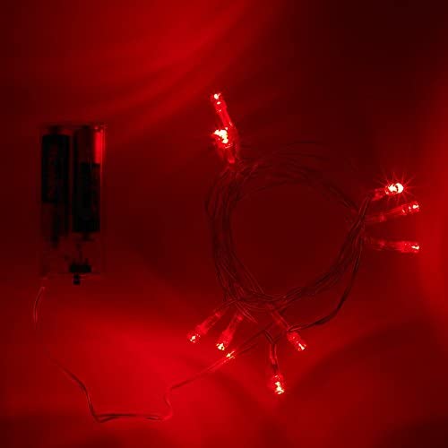 10 LED Red Fairy Lights