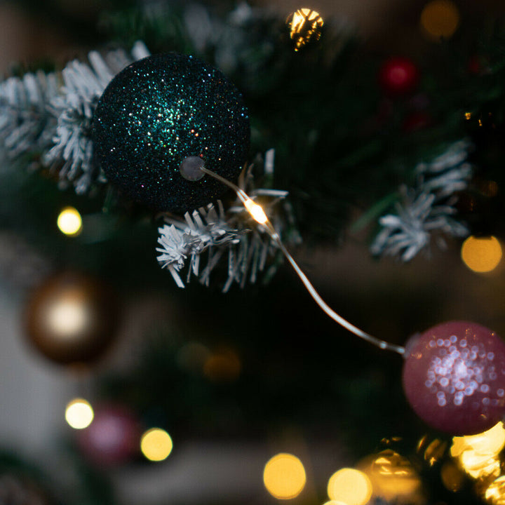 Christmas tree adorned with 15 LED Bauble Fairy String Light