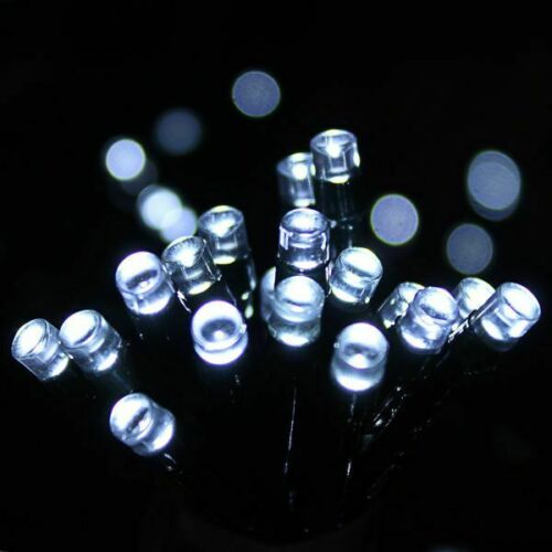 200 White LED Solar String Lights