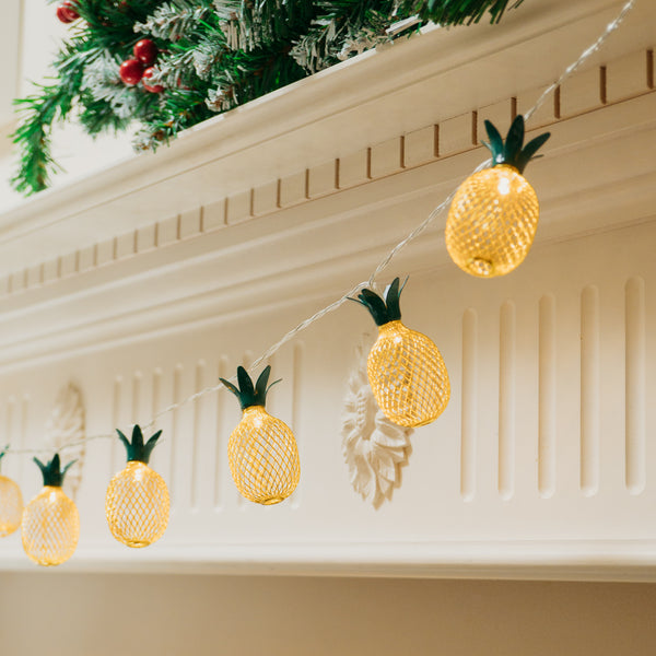 20 LED Pineapple Lights displayed