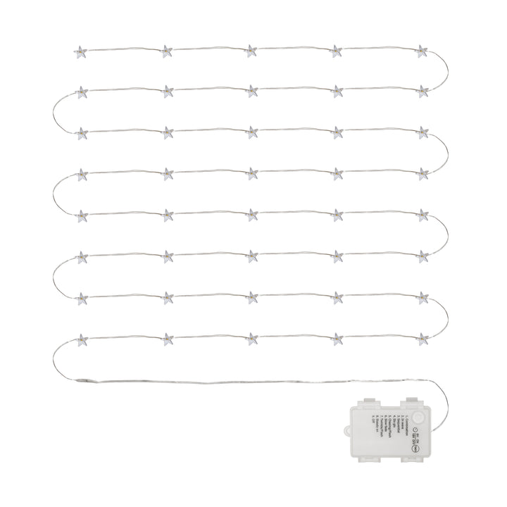 40 LED Star Timer Lights with a white string and a remote control