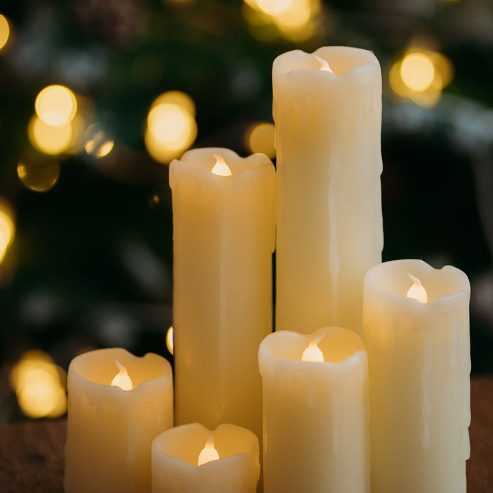 6pc LED Drip Effect Candle Set