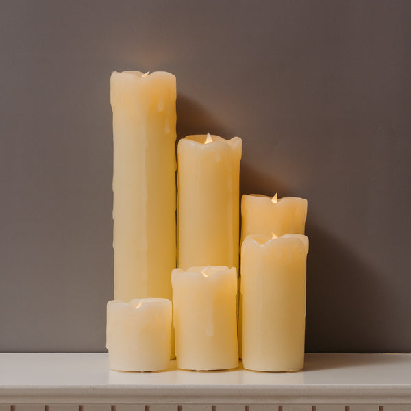 6pc LED Drip Effect Candle Set