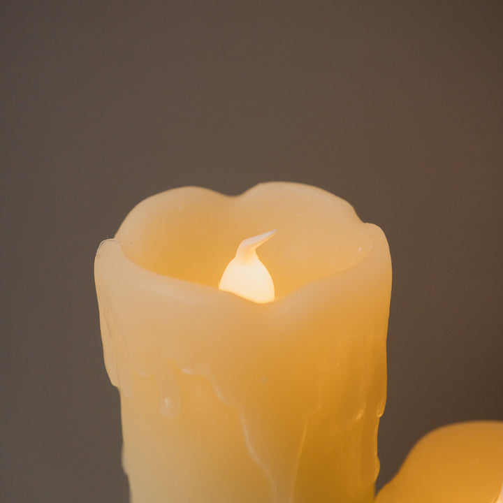 Close-up view of a single LED candle from the 6pc set